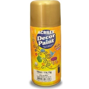 Tinta Spray Decorativa Acrilex Ouro