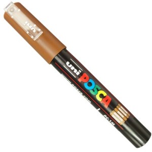 caneta posca pc 1m brown
