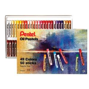 Pastel Oleoso Pentel com 50 Cores
