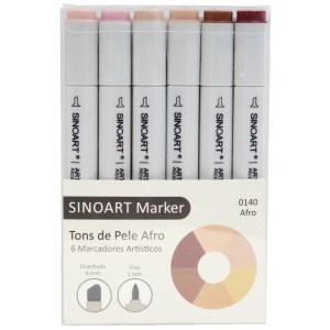 marcador sinoart tons pele afro marker